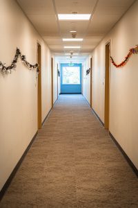 Decorated Hallway for Halloween